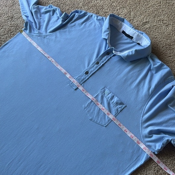 Greyson Spirit Long Sleeve Soft Polo Cloud Blue - Picture 10 of 12